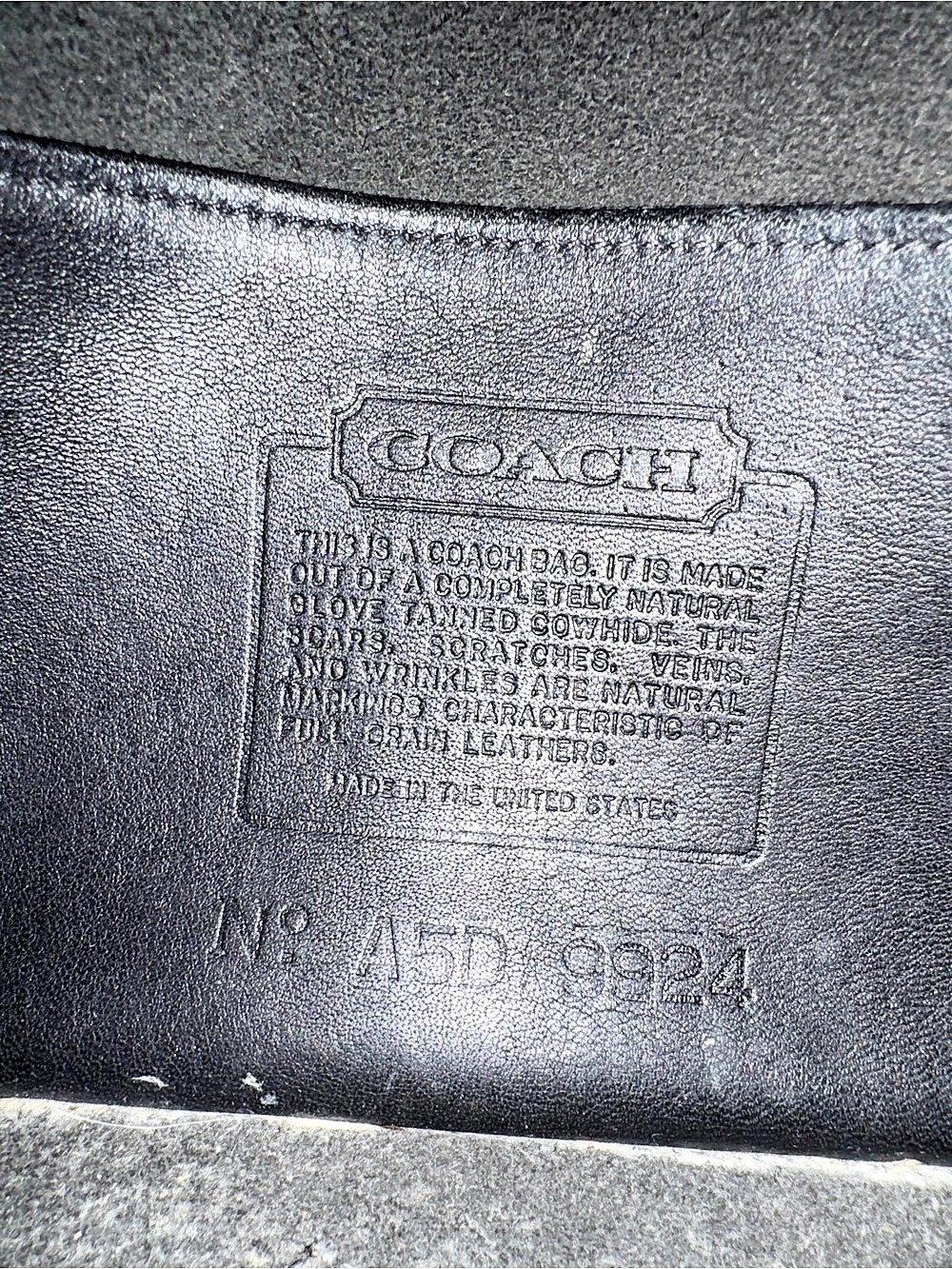 Vintage Coach Casino 9924 Black Leather Crossbody Bag USA 1995 - Picture 6 of 12